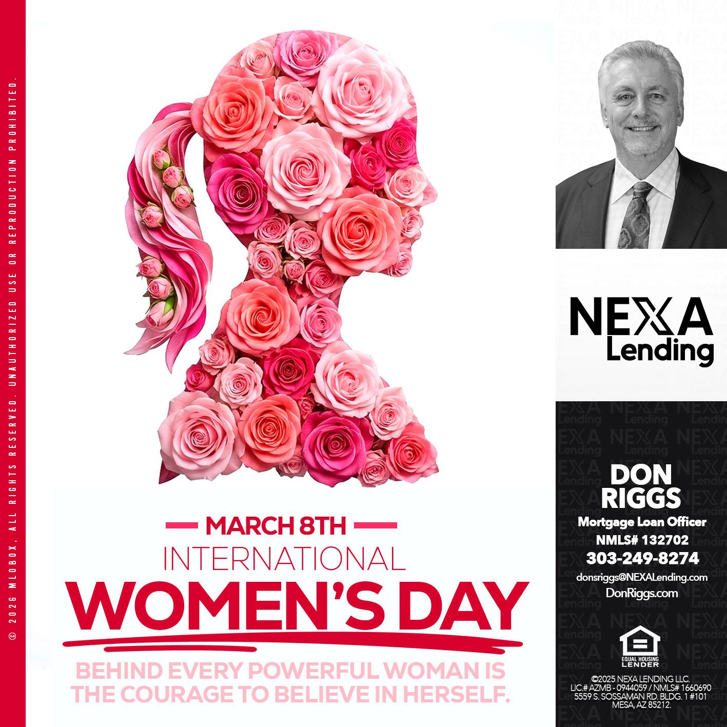 march 8th - Don S Riggs -Sr. Loan Officer | Recruiter