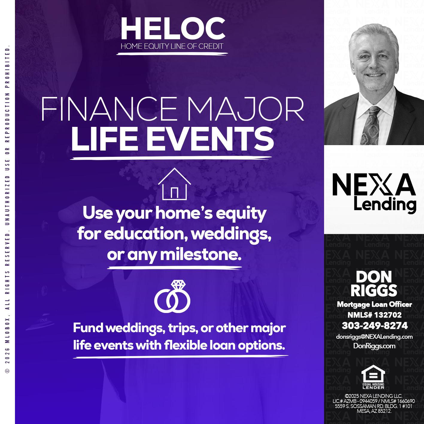 HELOC - Don S Riggs -Sr. Loan Officer | Recruiter